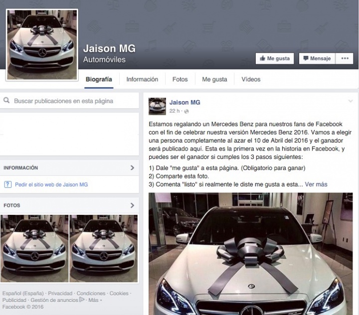 Imagen - Aparecen falsos sorteos de Mercedes Benz en Facebook