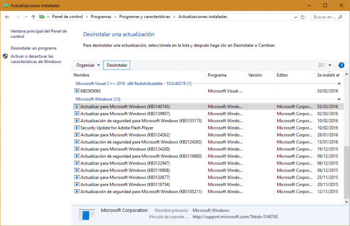 Imagen - Cómo arreglar los problemas con las actualizaciones KB3140743 y KB3139907 en Windows 10