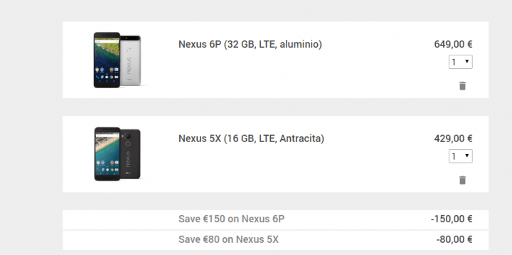 Imagen - Oferta: Nexus 6P por menos de 500 euros y Nexus 5X desde 349 euros
