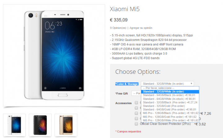 Imagen - 7 sitios para comprar el Xiaomi Mi5 desde España