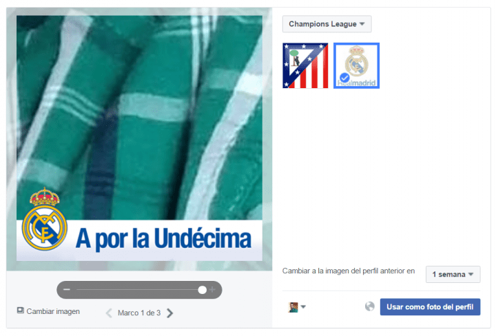 Imagen - Apoya al Real Madrid o Atlético de Madrid en la final de Champions en tu Facebook