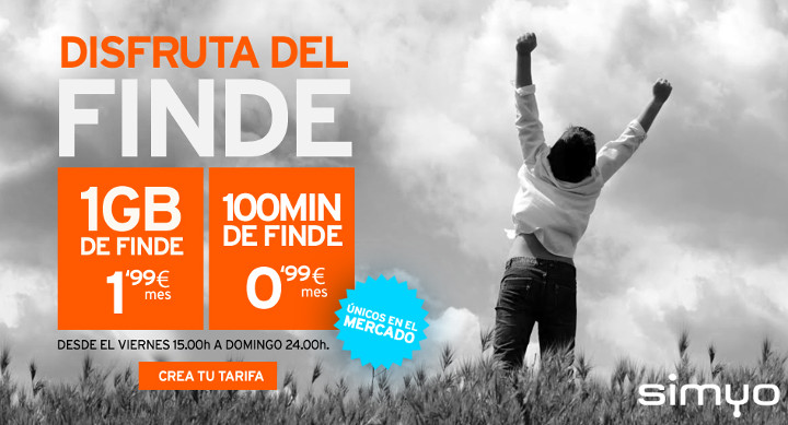 Simyo lanza bonos de voz y datos para el fin de semana