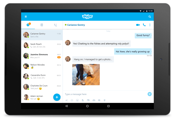 Imagen - Skype 7.0 para Android se rediseña en tablets
