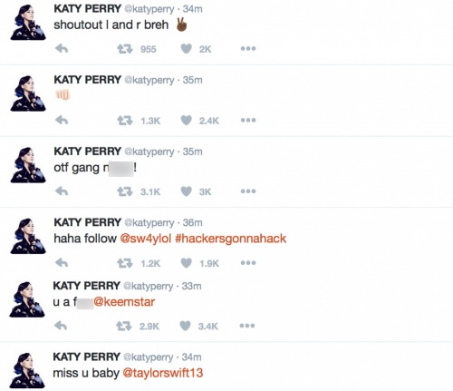 Imagen - Hackean la cuenta Katy Perry para hablar de su enemiga