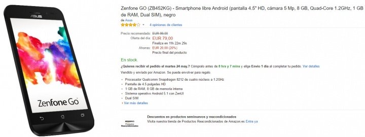 Imagen - Oferta: Zenfone GO, un smartphone por 79 euros solo hoy