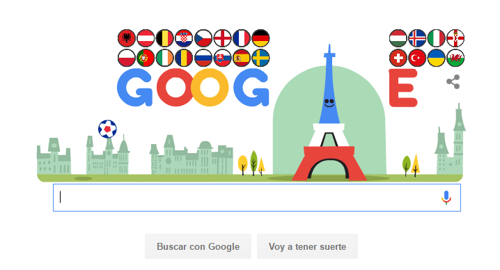 Imagen - Google celebra el inicio de la Eurocopa 2016 con un Doodle