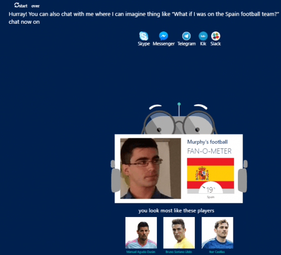 Imagen - Un nuevo bot de Microsoft te adivina de qué selección de fútbol eres