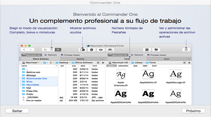 Review: Commander One, un administrador de archivos con pestañas para OS X
