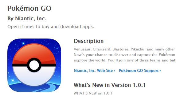 Imagen - Primera actualización de Pokémon Go ya disponible