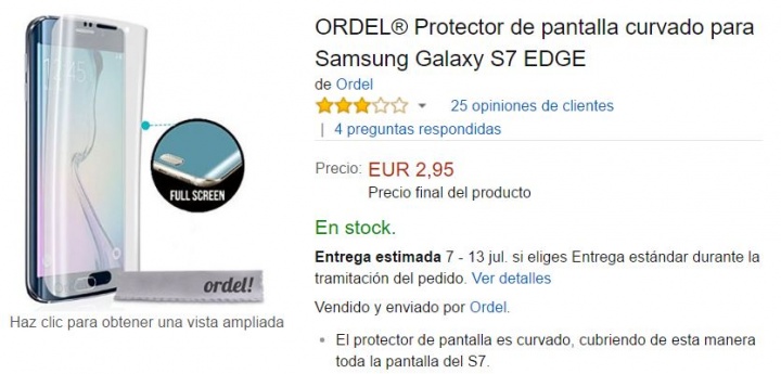 Imagen - 7 protectores de pantalla para el Samsung Galaxy S7 Edge