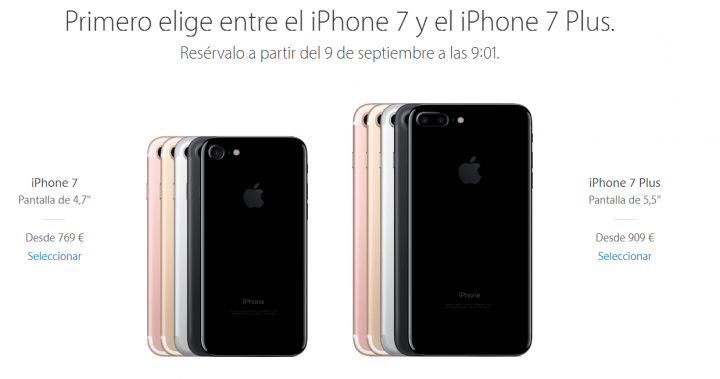 Imagen - iPhone 7 y iPhone 7 Plus, precios y disponibilidad en España