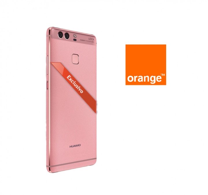 Huawei P9 en color rosa, ya con Orange