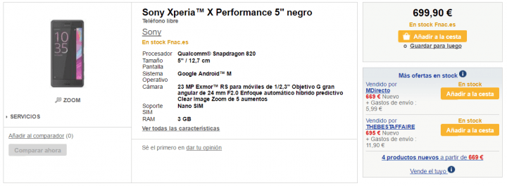 Imagen - Dónde comprar el Sony Xperia X Performance