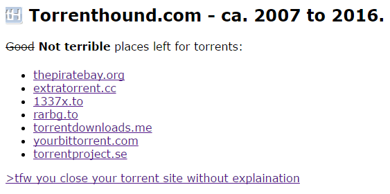 Imagen - TorrentHound, otro sitio de torrents que echa el cierre