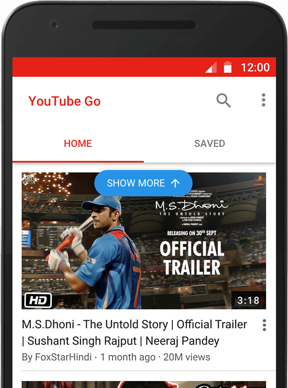 Imagen - YouTube Go, la app para ver YouTube offline o con una conexión lenta