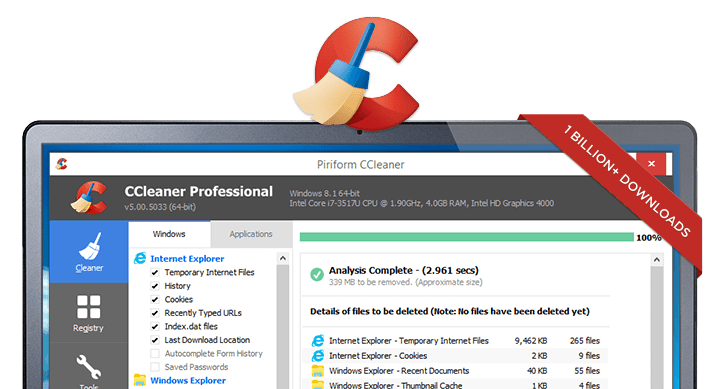 Descarga CCleaner 5.23 con mejoras para Windows 10