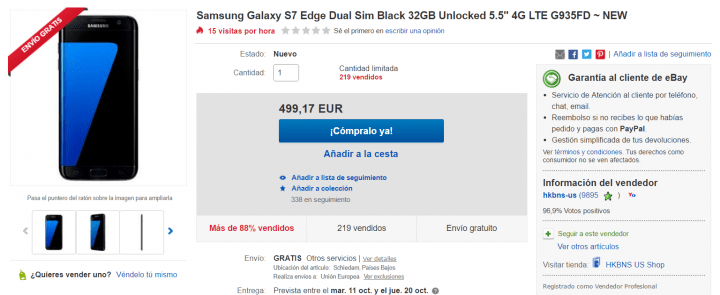 Imagen - Oferta: Samsung Galaxy S7 Edge por menos de 500 euros