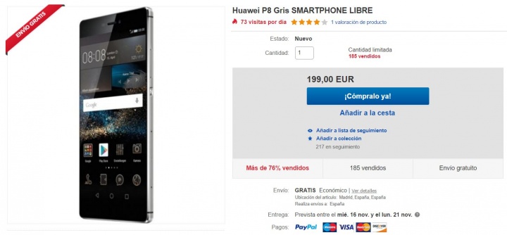 Imagen - Oferta: Huawei P8 por solo 199 euros