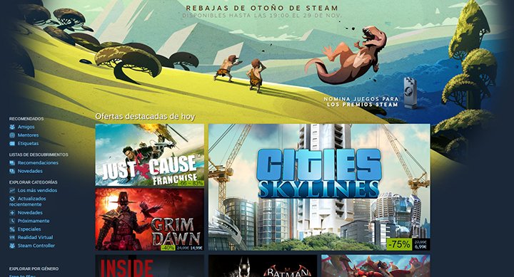 Empiezan las rebajas de otoño de Steam con grandes ofertas
