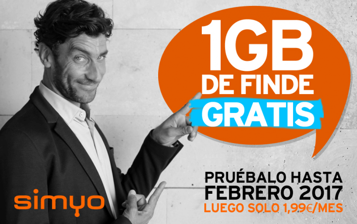 Simyo regala un bono de 1GB de FINDE a todos sus clientes