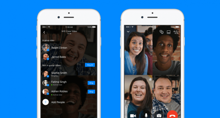 Facebook lanza las videollamadas en grupo