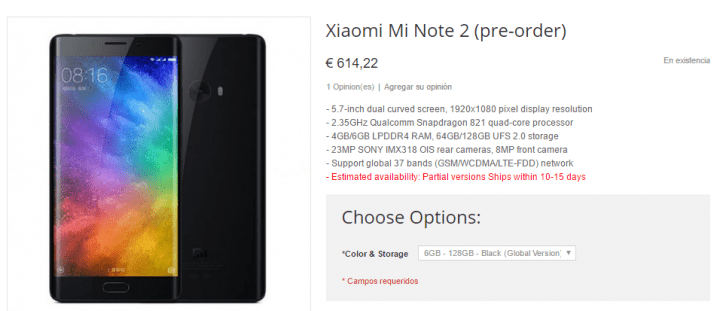 Imagen - Dónde comprar el Xiaomi Mi Note 2