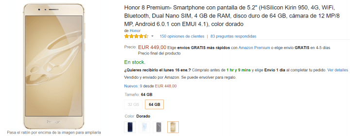 Imagen - Dónde comprar el Honor 8 Premium