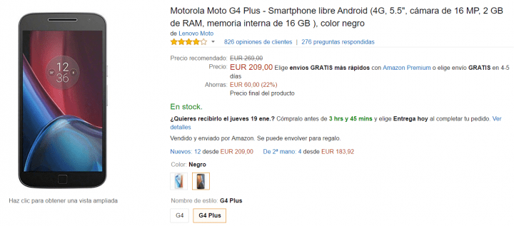 Imagen - Moto G4 Plus en oferta por tan solo 209 euros