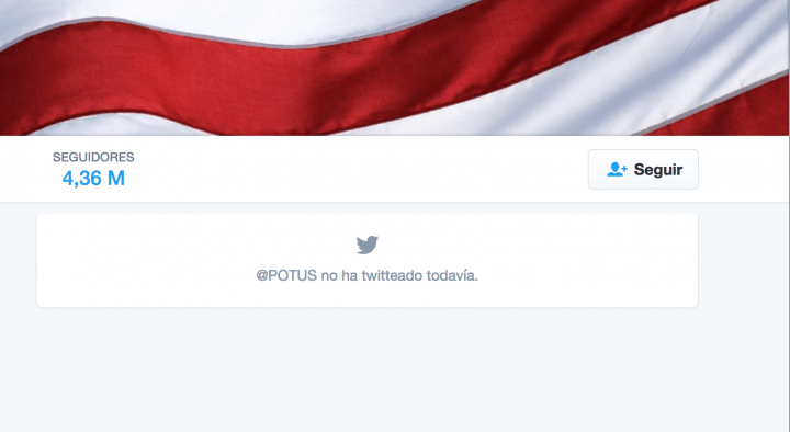 La cuenta POTUS elimina todos sus tweets con la llegada de Donald Trump