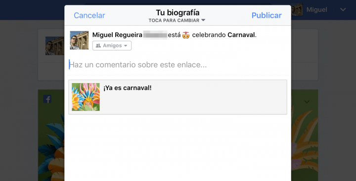 Imagen - Facebook nos permite felicitar el carnaval