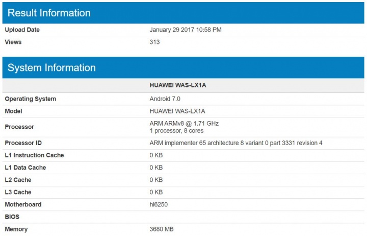 Imagen - Filtrados los detalles técnicos del posible Huawei P10 Lite