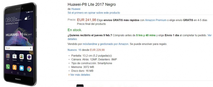 Imagen - Dónde comprar el Huawei P8 Lite (2017)