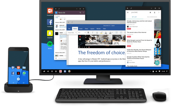 Remix Singularity, tu móvil Android podrá convertirse en ordenador