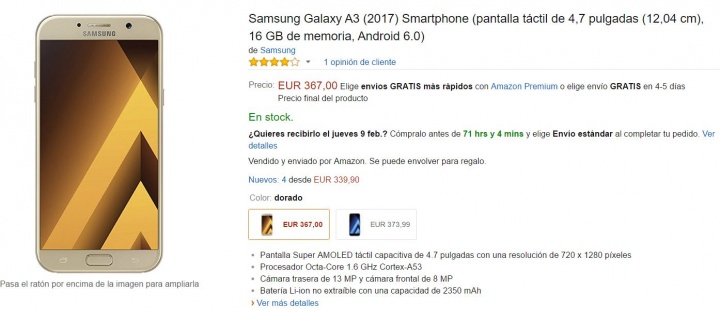 Imagen - Samsung Galaxy A3 (2017) y Samsung Galaxy A5 (2017) ya se pueden comprar en España
