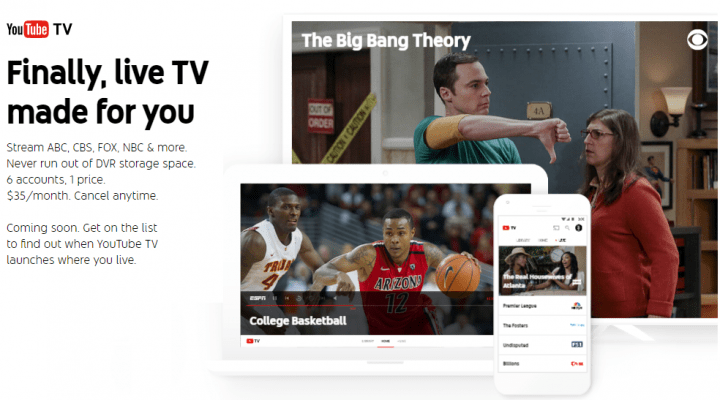 YouTube TV, el nuevo servicio de televisión de Youtube
