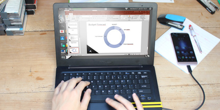 Mirabook convierte tu móvil en un ordenador