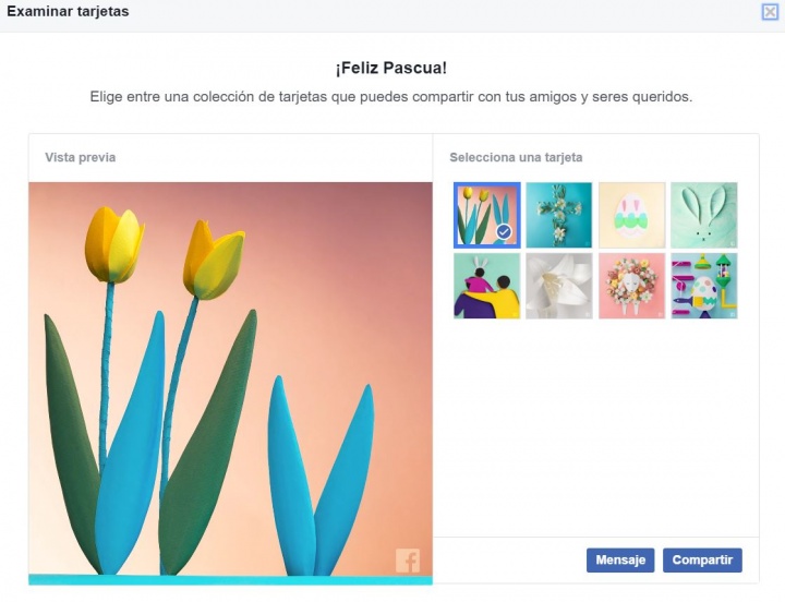 Imagen - Felicita la Pascua en Facebook con las tarjetas personalizadas