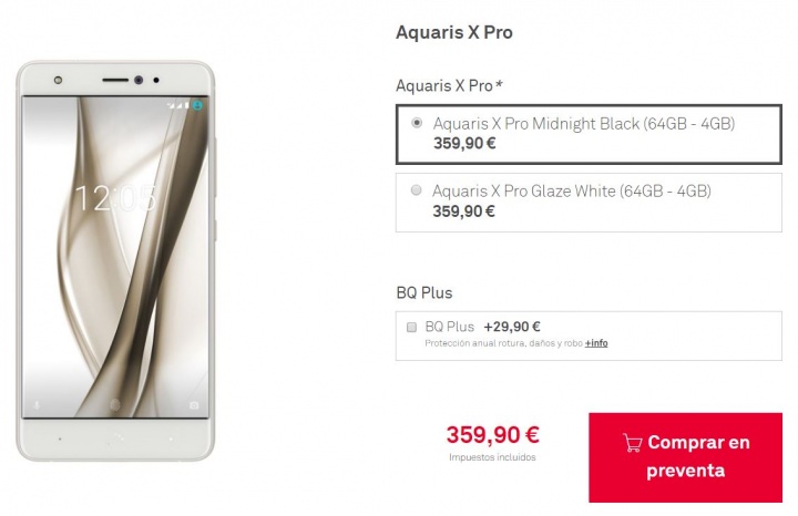 Imagen - BQ Aquaris X Pro ya está en preventa desde 359,90 euros