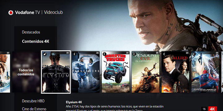 Vodafone One TV trae cine en 4K