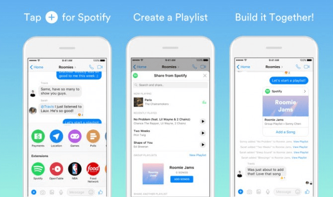 Imagen - Facebook Messenger ya permite crear playlists en grupo para Spotify