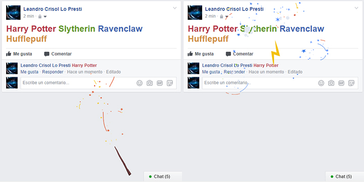 Imagen - Facebook añade un truco de magia por el 20 aniversario de Harry Potter