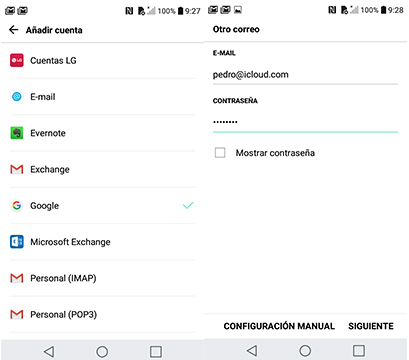 Imagen - Cómo configurar una cuenta de iCloud en Android