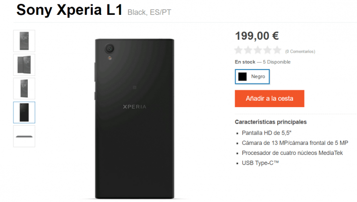 Imagen - Sony Xperia L1 ya disponible oficialmente en España