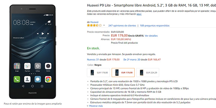 Imagen - Oferta: Huawei P9 Lite por solo 179 euros