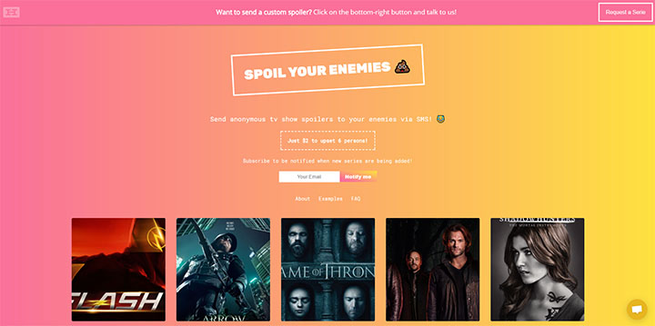 Imagen - Crean una web para hacer spoiler a tus enemigos automáticamente