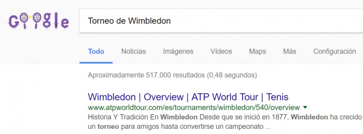 Imagen - Google dedica un Doodle al 140 aniversario de Wimbledon