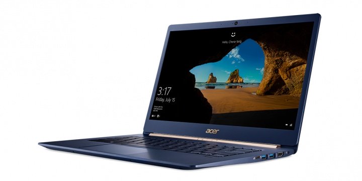 Acer Swift 5, un ultraportátil superligero con la octava generación de procesadores Intel