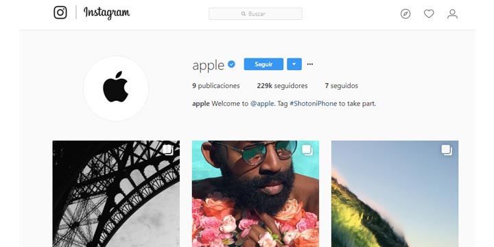 Apple estrena cuenta en Instagram