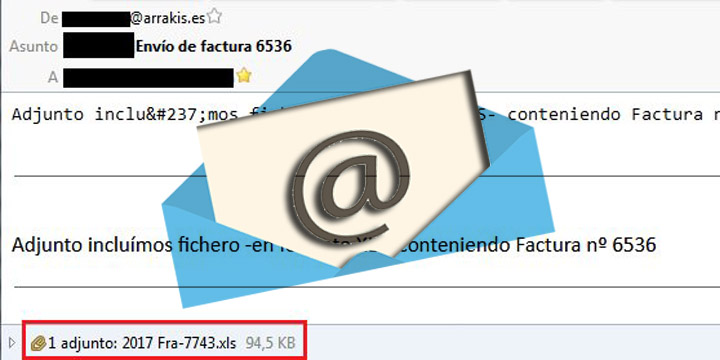 Cuidado con los falsos "envío de factura" que llegan por email
