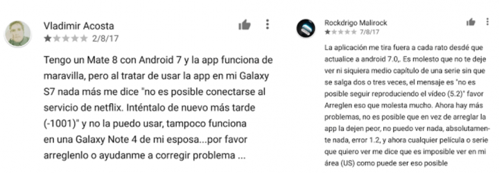 Imagen - Netflix muestra el &quot;error 5.2&quot; en algunos Samsung Galaxy con Android 7.0